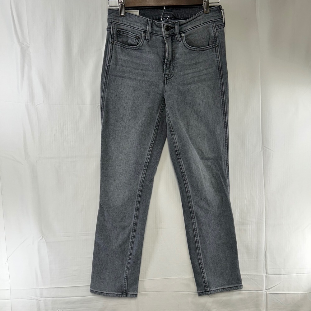 Gap Vintage Slim Jeans Womens 2/26 Grey Absolute Black Mid Rise 703560-00